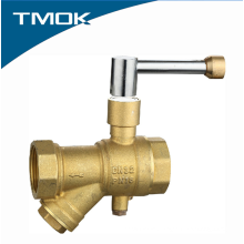 Brass Temperature Measurement Ball Valve with Lock Inside Valvula